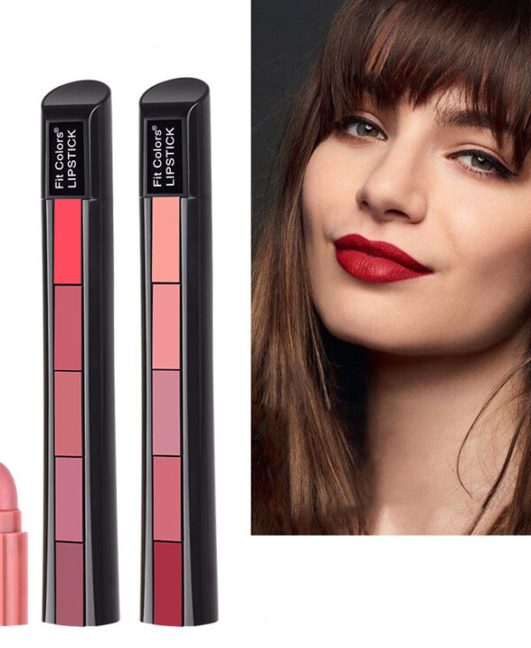 Matte 5-color Lipstick Set Velvet Lip Stick Non-stick Lip Gloss Long Lasting Waterproof Sexy Red Lipstick